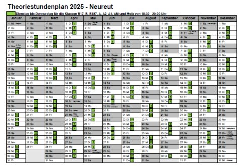 Theoriestundenplan Neureut - Fahrschule Frank Dopf, Karlsruhe Theoriestundenplan Neureut - Fahrschule Frank Dopf, Karlsruhe