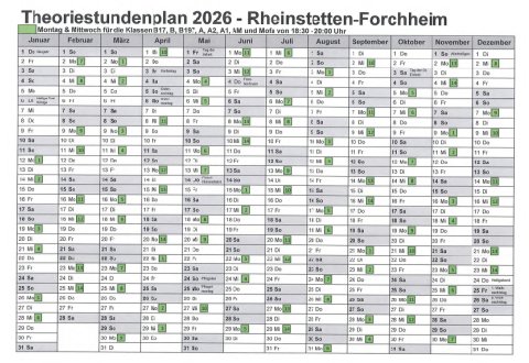Fahrschule Frank Dopf - Theoriestundenplan Rheinstetten-Forchheim