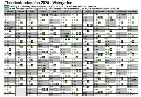 Theoriestundenplan Weingarten - Fahrschule Frank Dopf, Karlsruhe Theoriestundenplan Weingarten - Fahrschule Frank Dopf, Karlsruhe